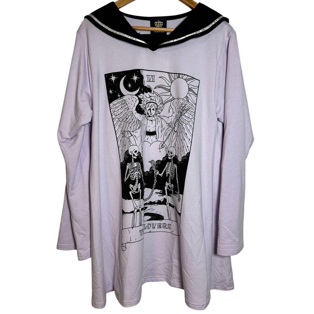 LISTEN FLAVOR The Lovers Long Sleeve Sailor Collar Dress Size: F